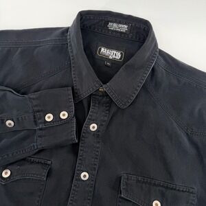 Resistol Rodeo Gear Western Shirt Mens XL Black 30X Hill Country Cotton Button